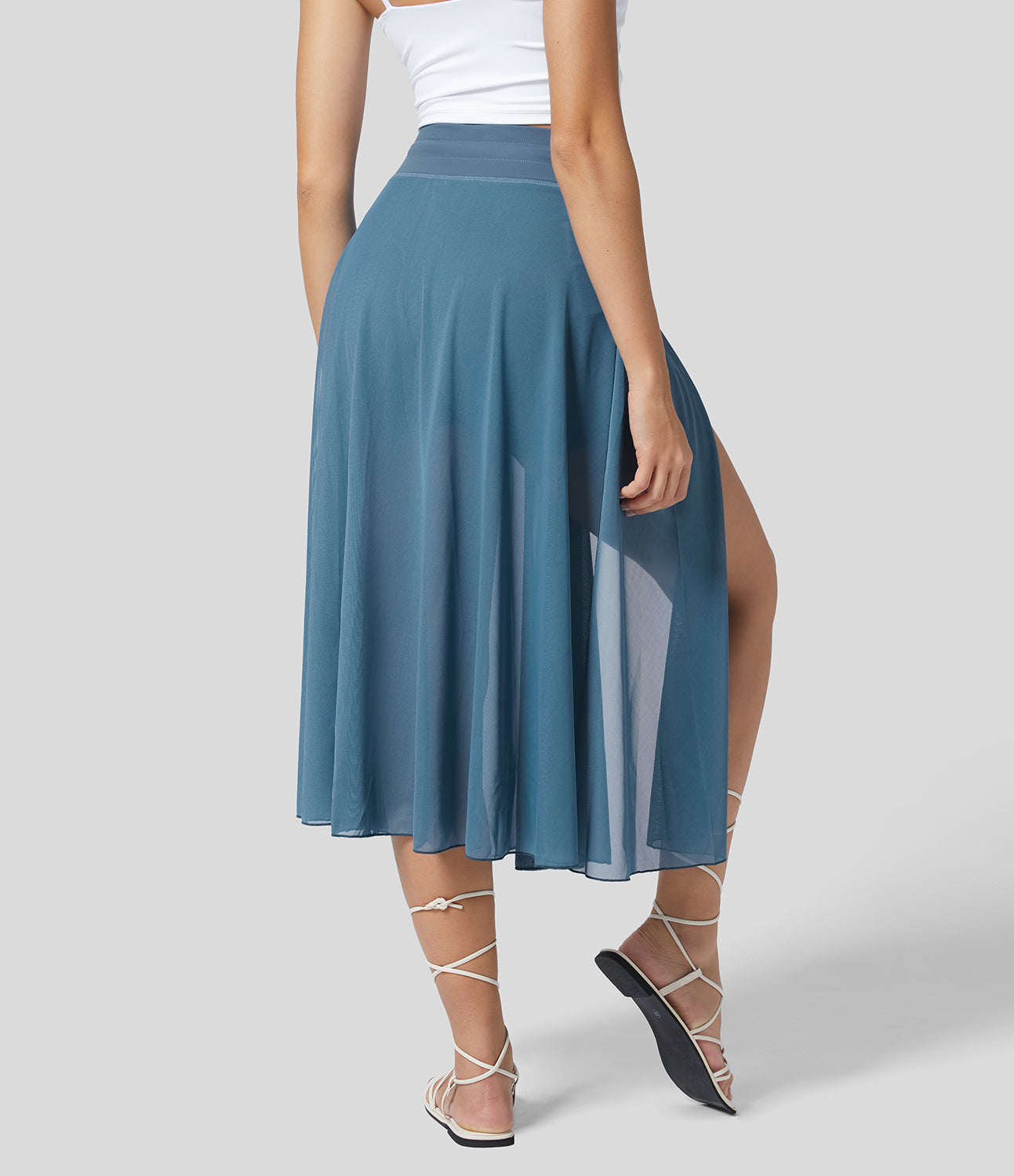 Viviana – Gonna midi con spacco e pantaloncino intern