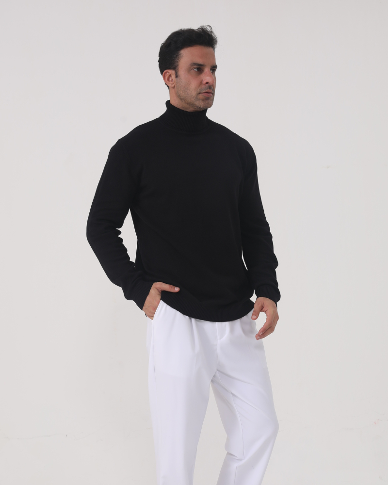 Gstaad Maglione Collo Alto in Lana Merino