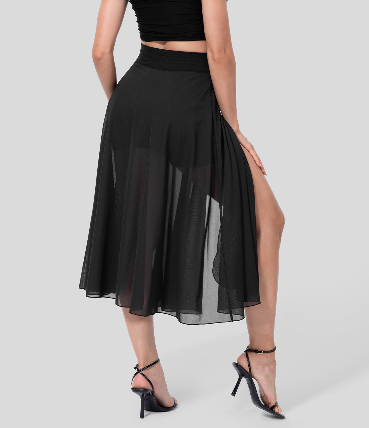 Viviana – Gonna midi con spacco e pantaloncino intern