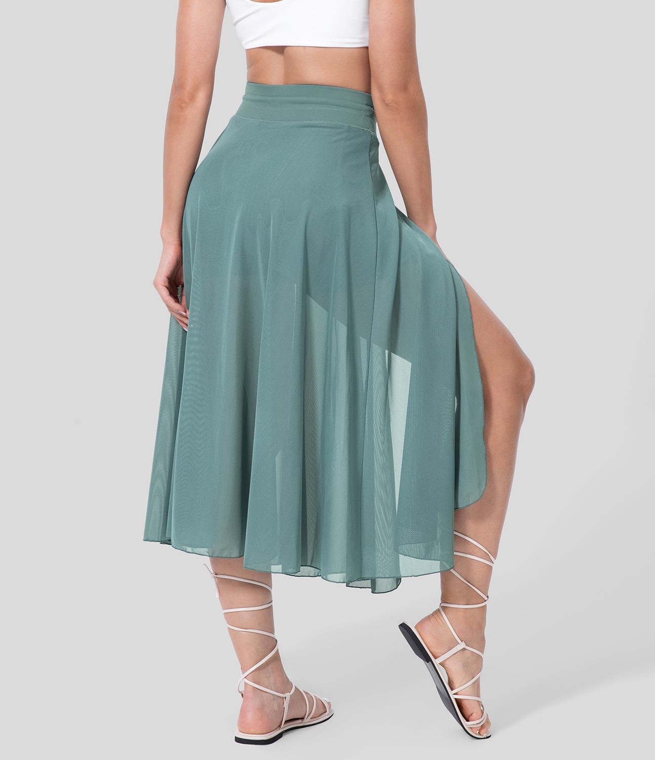 Viviana – Gonna midi con spacco e pantaloncino intern