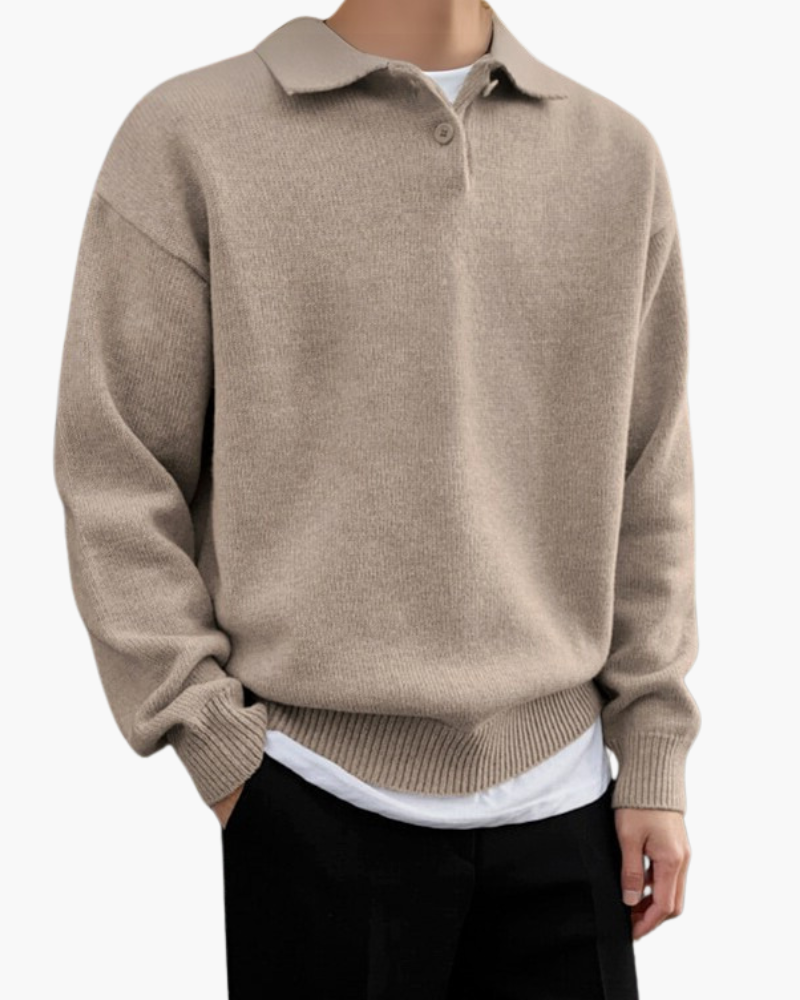 Maglione in Lana con Mezzo Zip