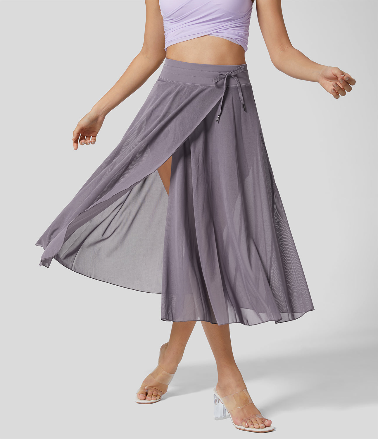 Viviana – Gonna midi con spacco e pantaloncino intern