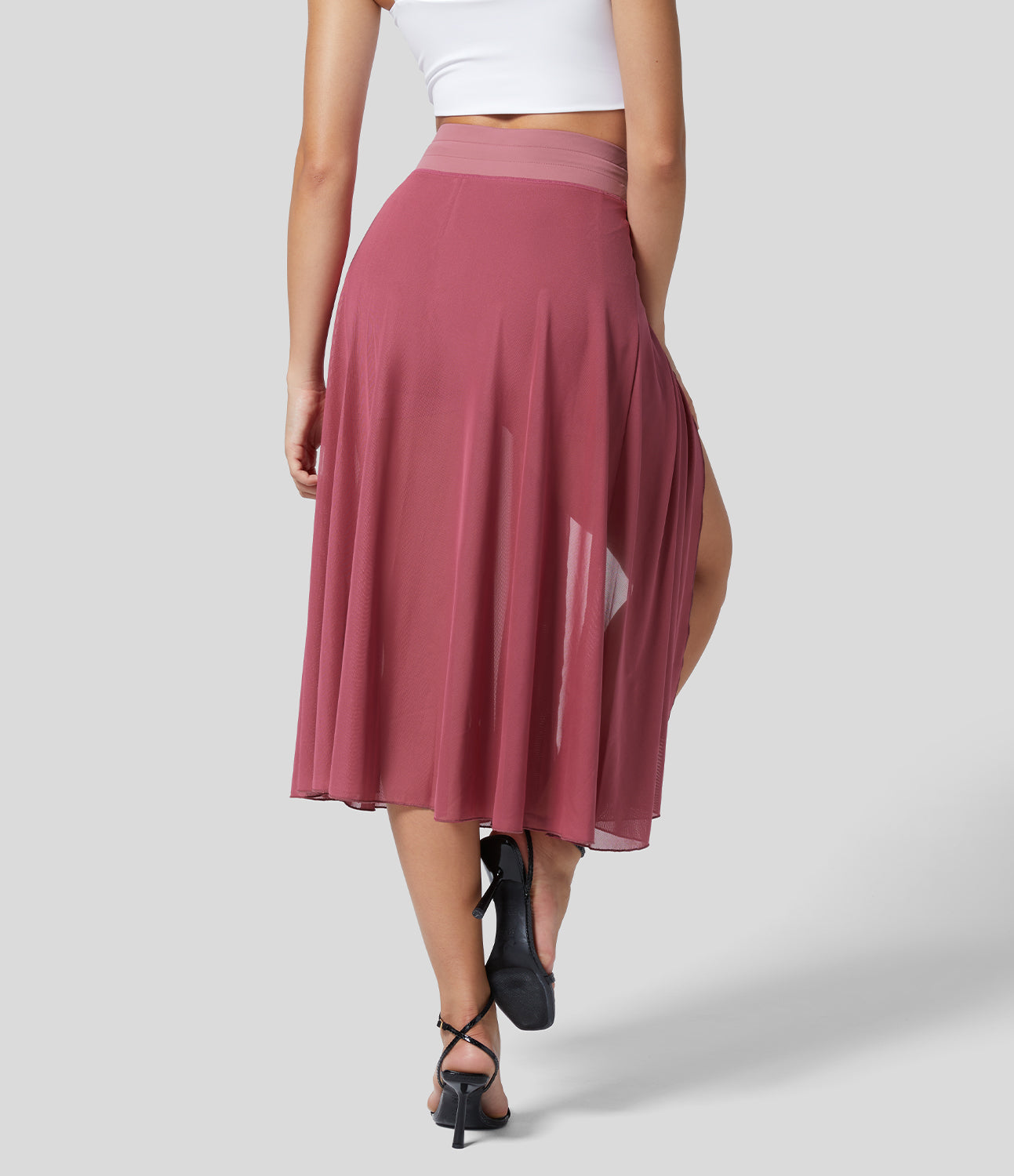 Viviana – Gonna midi con spacco e pantaloncino intern