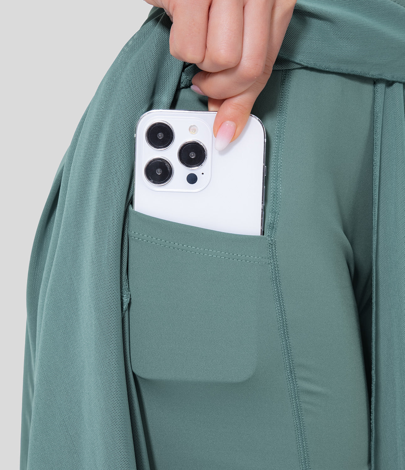 Viviana – Gonna midi con spacco e pantaloncino intern