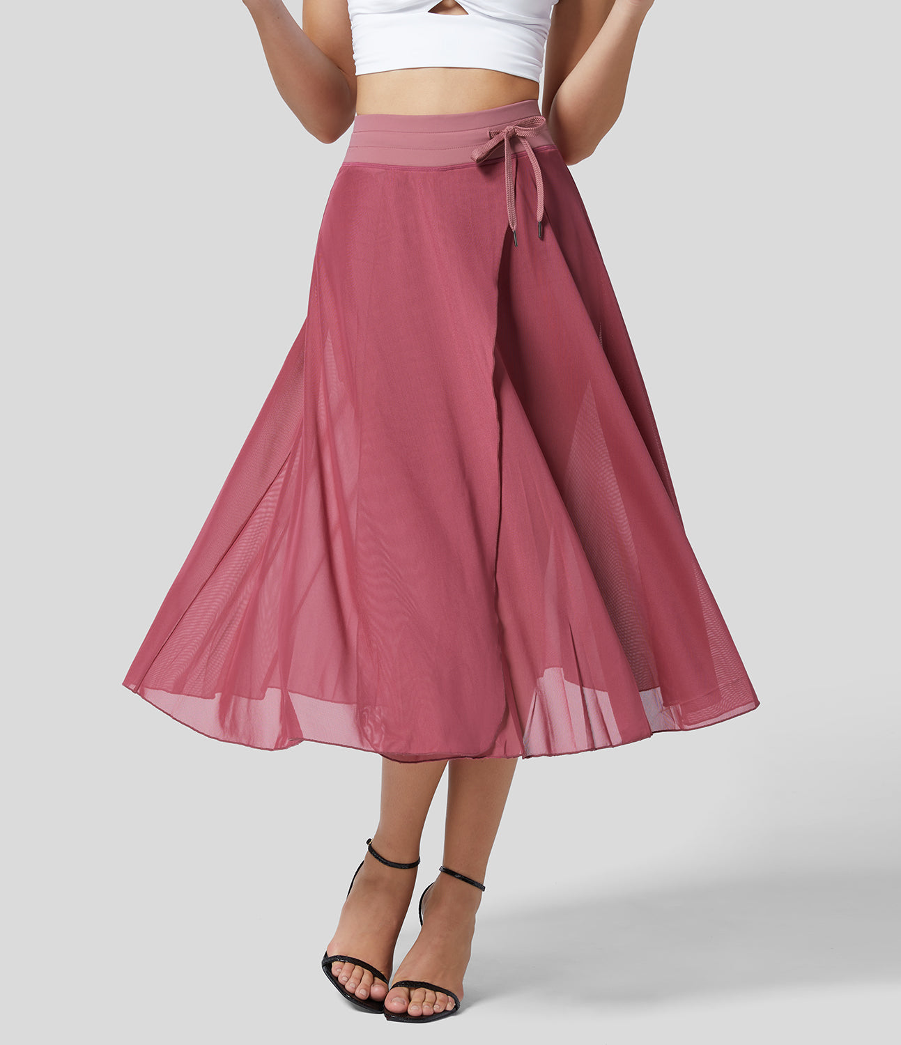 Viviana – Gonna midi con spacco e pantaloncino intern