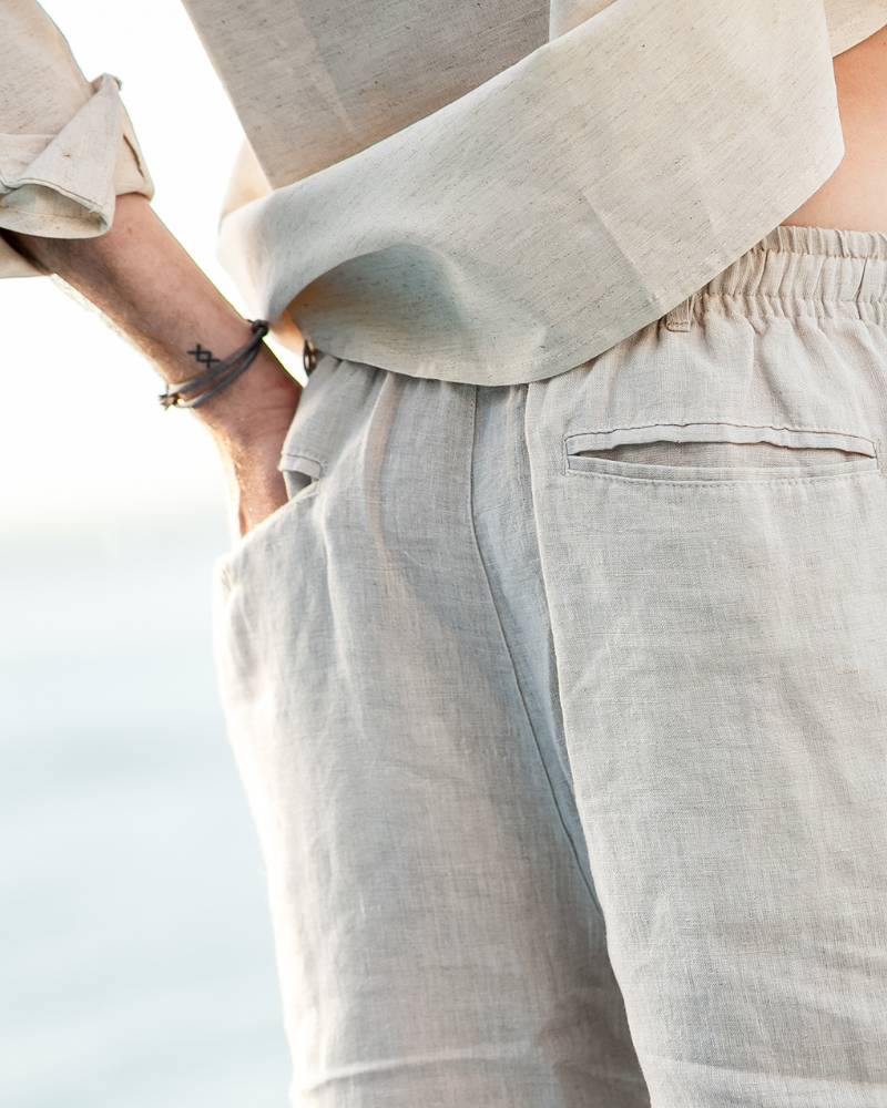 Casablanca - Pantaloni Corti in Lino Premium