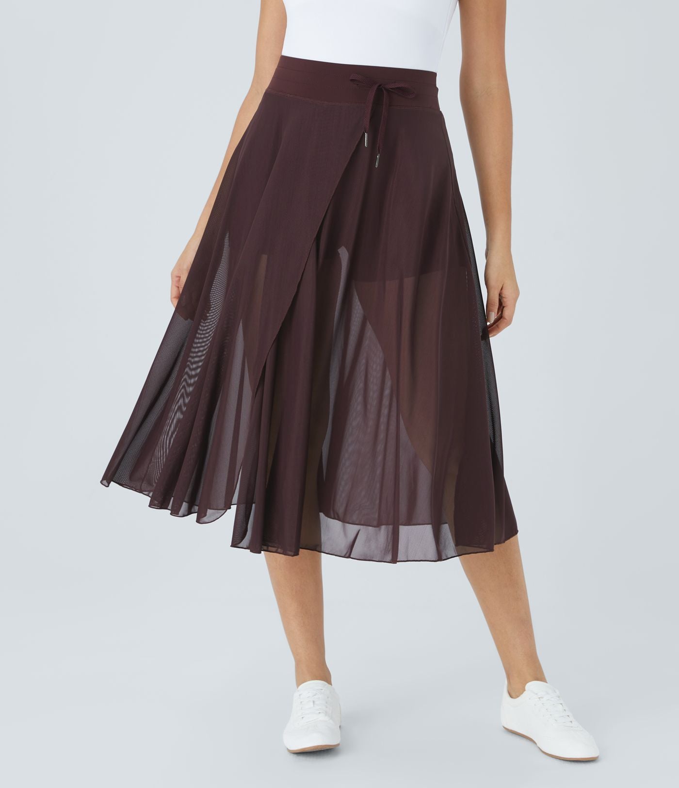 Viviana – Gonna midi con spacco e pantaloncino intern