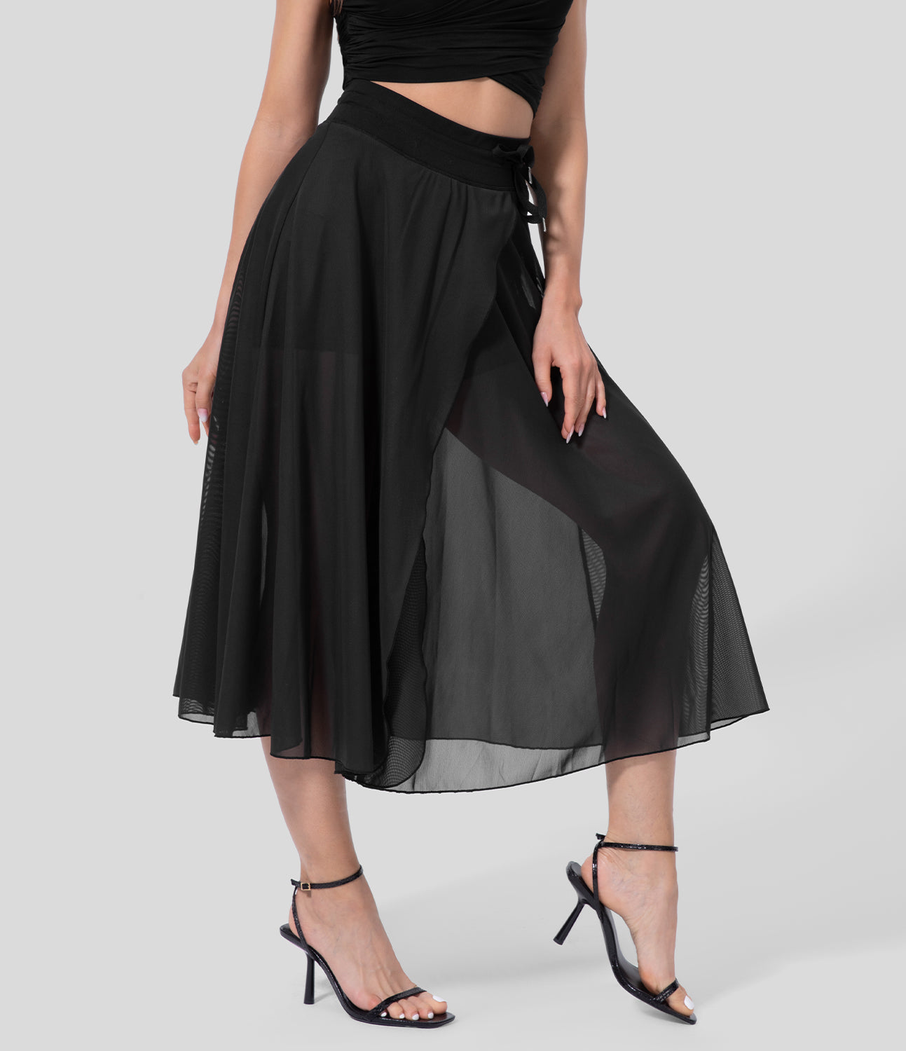 Viviana – Gonna midi con spacco e pantaloncino intern