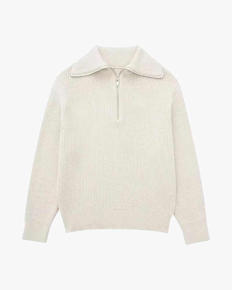 Maglione Zip Up a Righe
