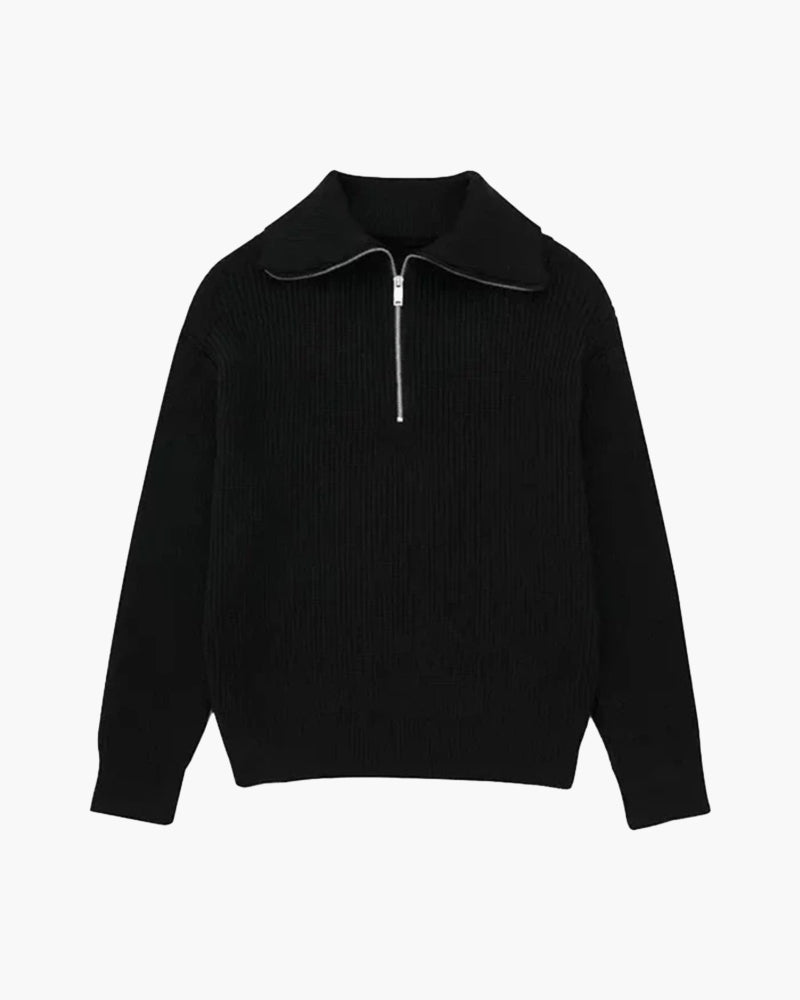 Maglione Zip Up a Righe