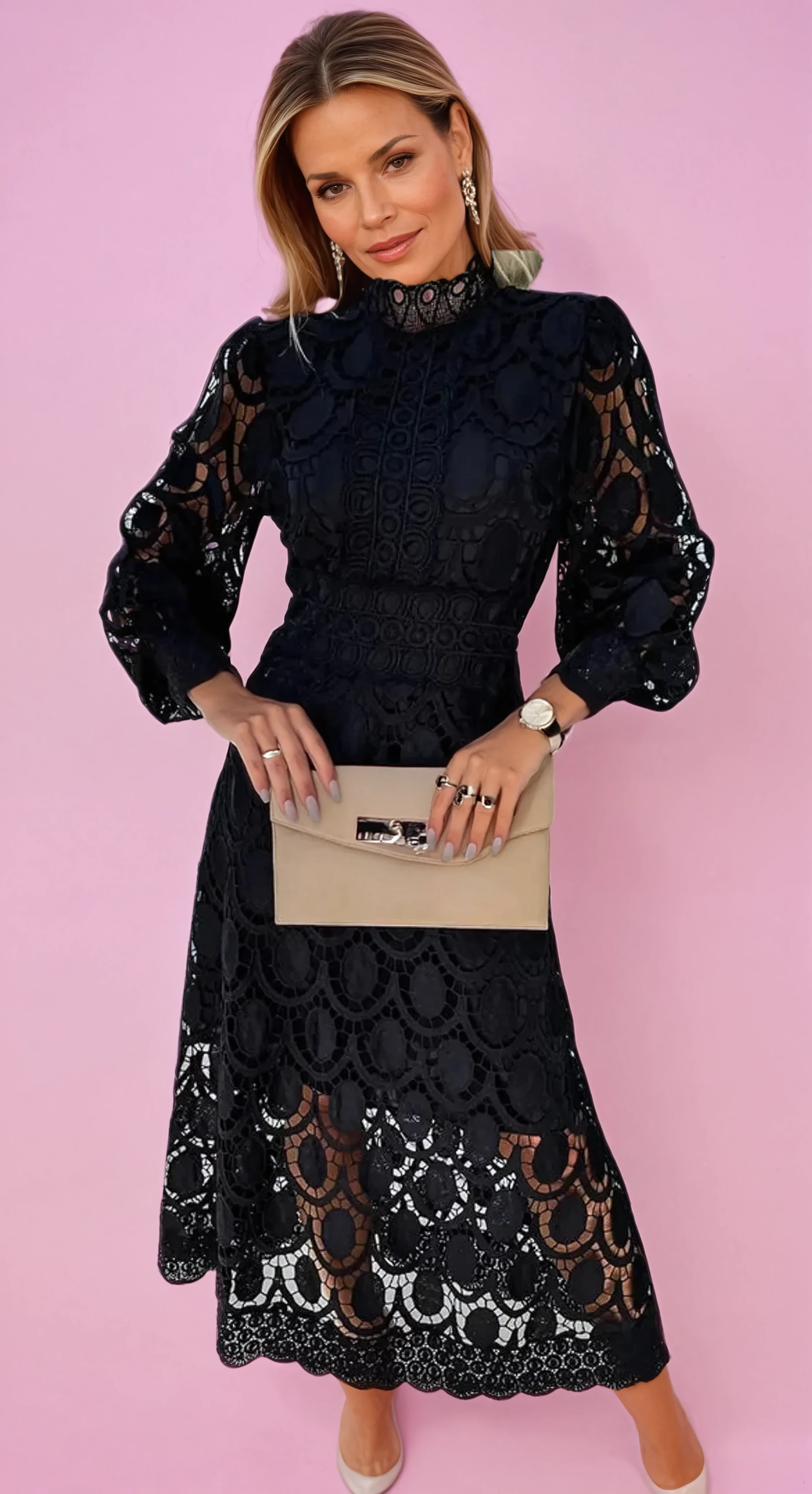 Charlotte Eleganza | Luxe Midi Dress - Limited Stock, Elevate Your Wardrobe