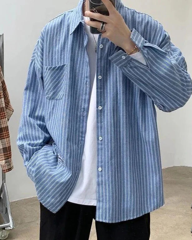 Camicia Striata Oversize