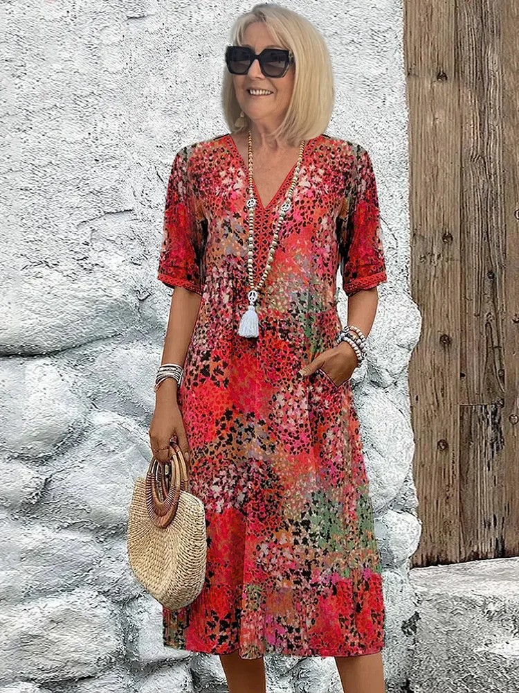 Chantal | Vibrant Midi Dress (Almost Sold Out)