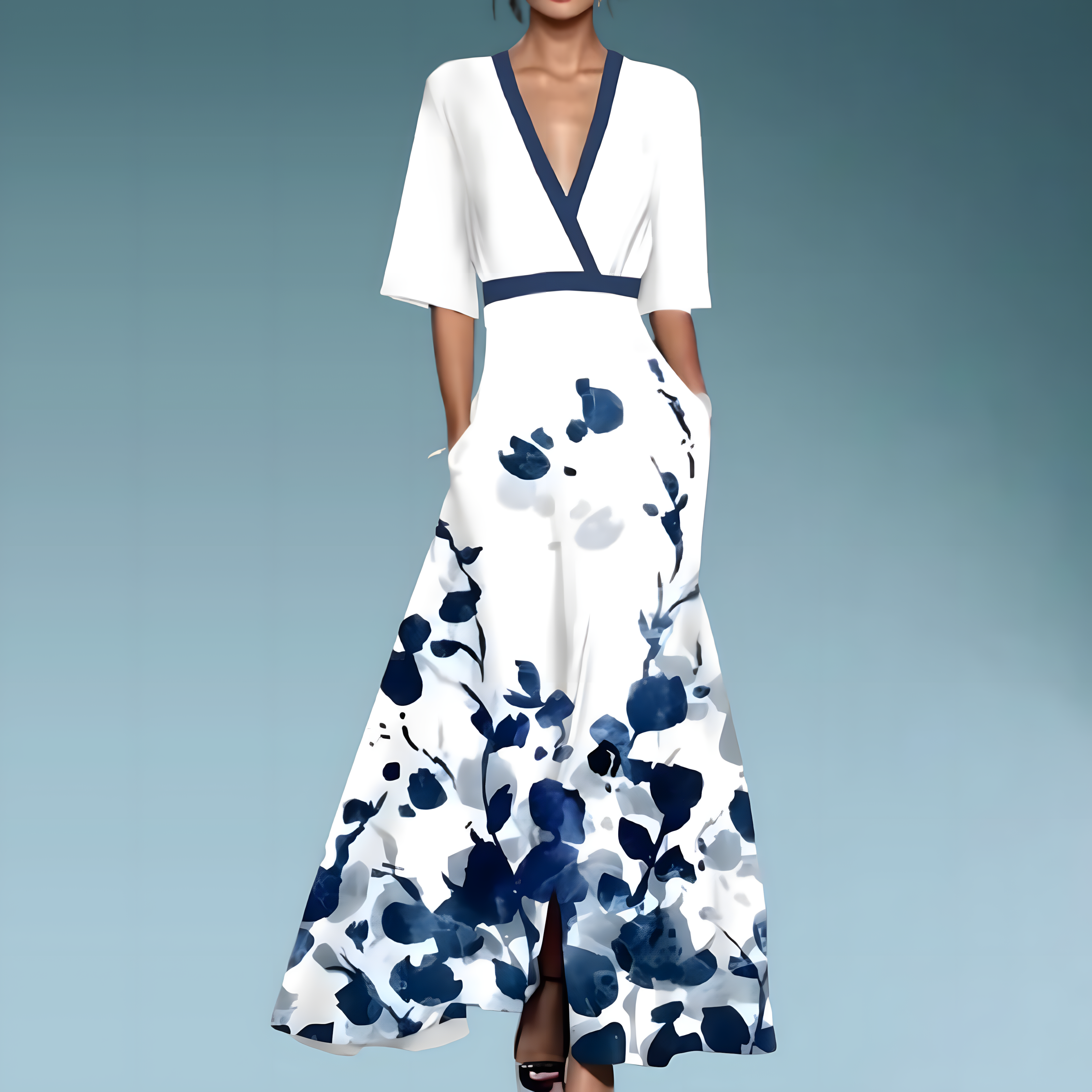 Leora Eleganza | Chic Dress with Sleeves – An Icon of Style and Refinement